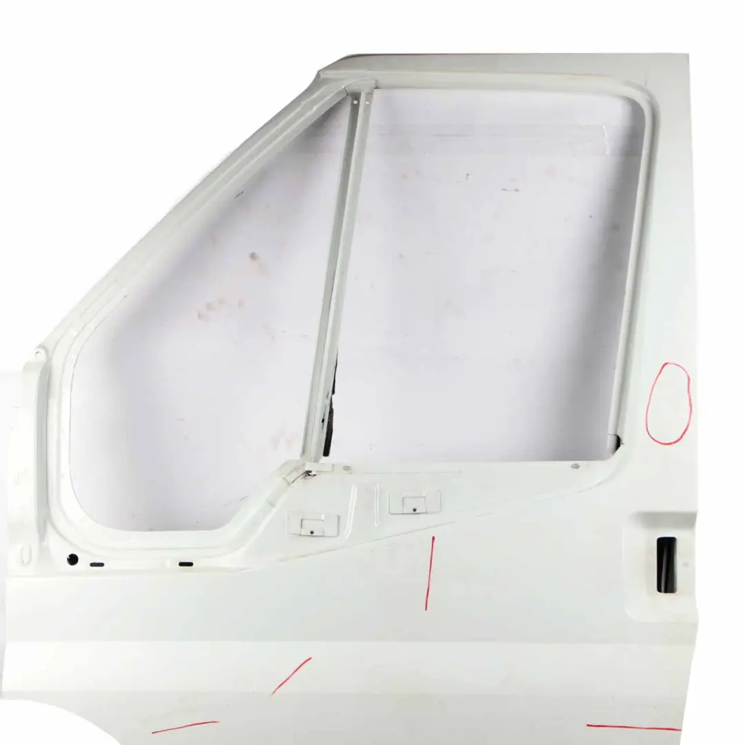 Front Door Left N/S Door Cover Shell Frozen White - Z2 to Ford Transit Mk7 with Part number 1848340 Ford Transit Mk7 Front Door Left N/S Door Cover Shell Frozen White - Z2 - SKU 1848340-FW1 - Part number 1848340
