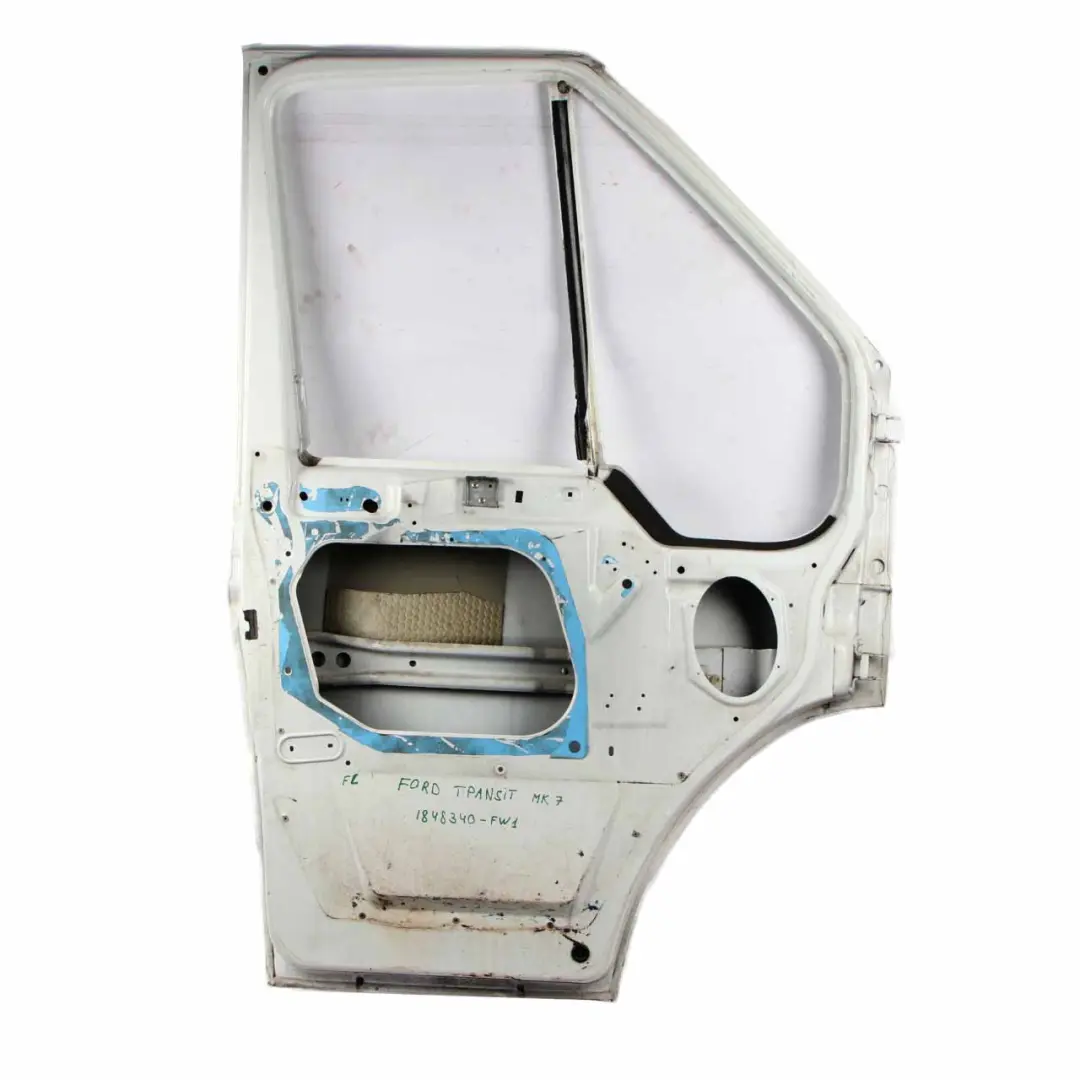 Front Door Left N/S Door Cover Shell Frozen White - Z2 to Ford Transit Mk7 with Part number 1848340 Ford Transit Mk7 Front Door Left N/S Door Cover Shell Frozen White - Z2 - SKU 1848340-FW1 - Part number 1848340