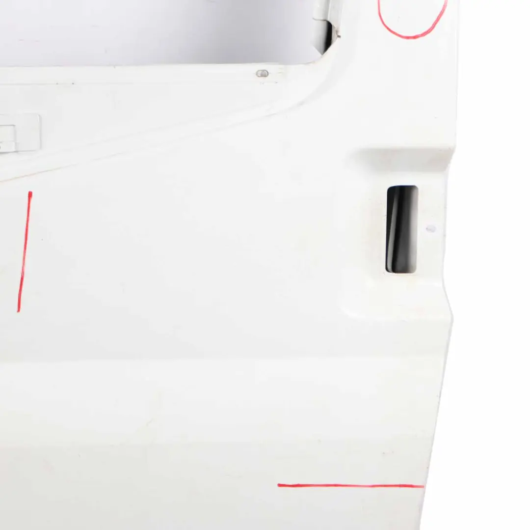 Front Door Left N/S Door Cover Shell Frozen White - Z2 to Ford Transit Mk7 with Part number 1848340 Ford Transit Mk7 Front Door Left N/S Door Cover Shell Frozen White - Z2 - SKU 1848340-FW1 - Part number 1848340