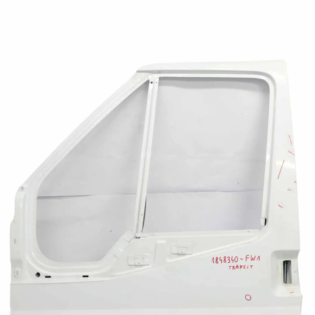 Front Door Left N/S Door Cover Shell Frozen White - Z2 to Ford Transit Mk7 with Part number 1848340 Ford Transit Mk7 Front Door Left N/S Door Cover Shell Frozen White - Z2 - SKU 1848340-FW2 - Part number 1848340
