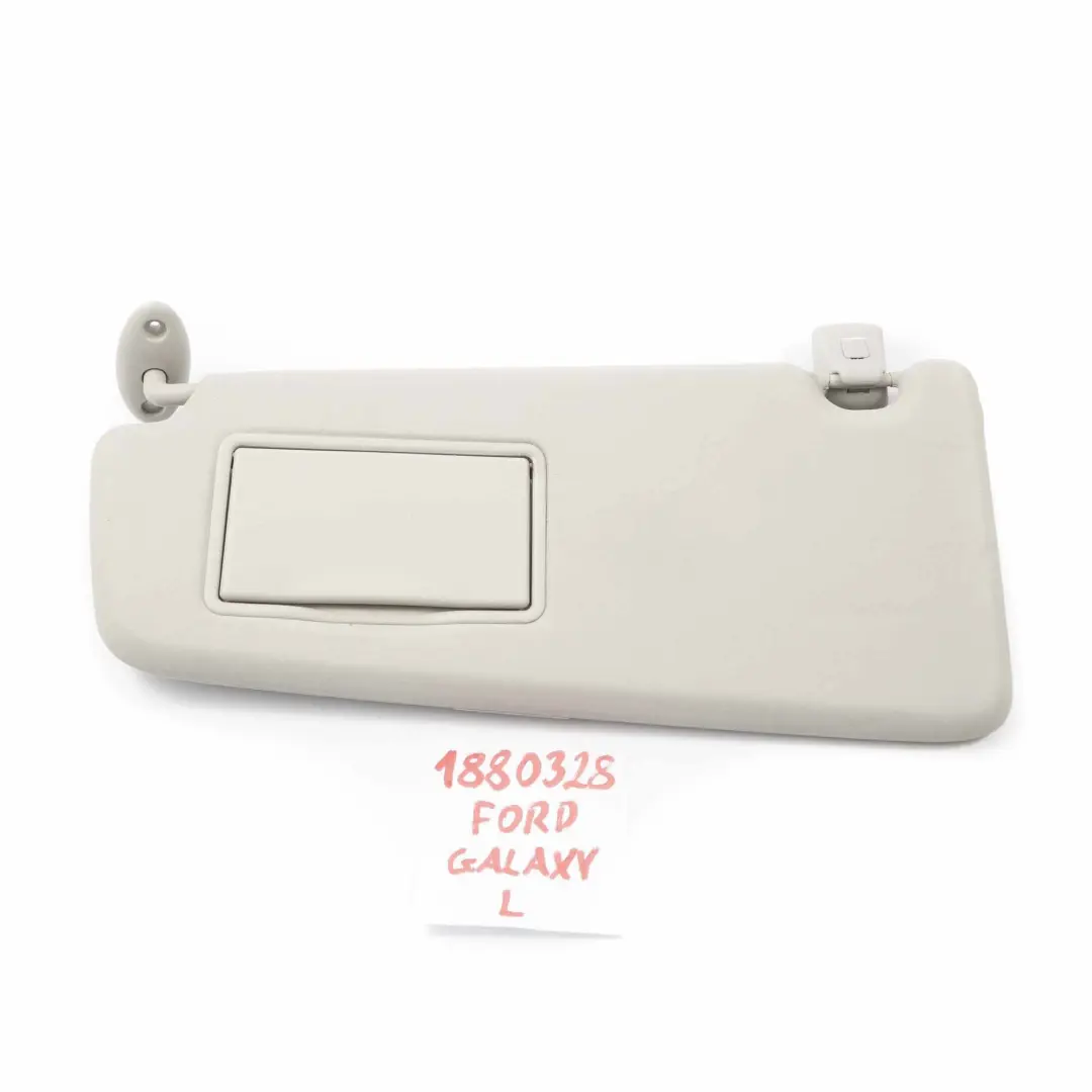 MK3 Sonnenblende Abdeckung Spiegel Trim links Panel grau für Ford Galaxy mit Teilenummer 1880328 Ford Galaxy MK3 Sonnenblende Abdeckung Spiegel Trim links Panel grau - SKU 1880328 - Teilenummer 1880328