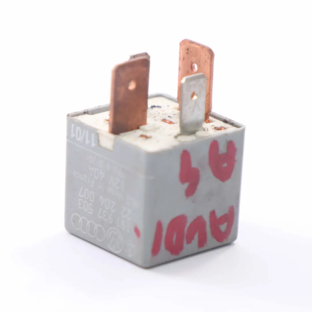 VAG VW Volkswagen Audi Seat Skoda Relay Unit 4 Pins 12V 40A  - SKU 191937503 - Part number 191937503