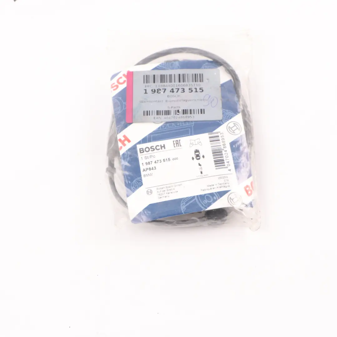 BMW E81 E87 E90 E91 Rear Wheel Left Right N/O/S Brake Pad Wear Sensor - SKU 1987473515 - Part number 1987473515
