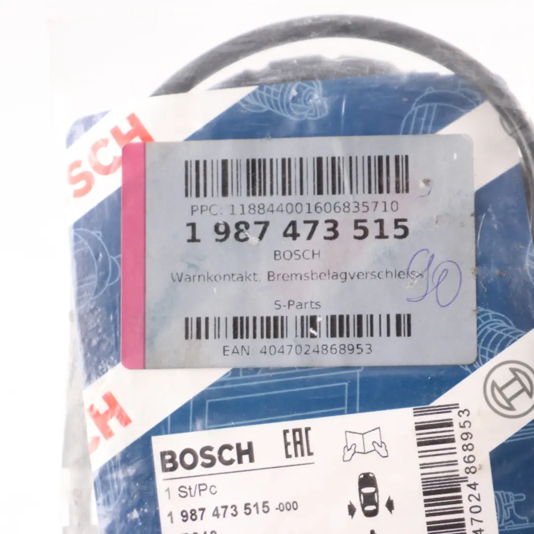 BMW E81 E87 E90 E91 Rear Wheel Left Right N/O/S Brake Pad Wear Sensor - SKU 1987473515 - Part number 1987473515