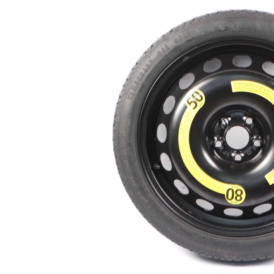 8N VW Golf 4 Reserverad Stahlfelge R18 3,5J ET:38 125/70 für Audi TT mit Teilenummer 1J0601027M Audi TT 8N VW Golf 4 Reserverad Stahlfelge R18 3,5J ET:38 125/70 - SKU 1J0601027M - Teilenummer 1J0601027M