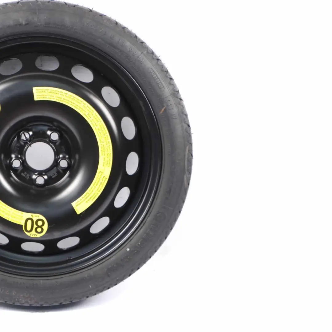 8N VW Golf 4 Steel Spare Wheel Tyre R18 3.5J ET:38 125/70 to Audi TT with Part number 1J0601027M Audi TT 8N VW Golf 4 Steel Spare Wheel Tyre R18 3.5J ET:38 125/70 - SKU 1J0601027M - Part number 1J0601027M