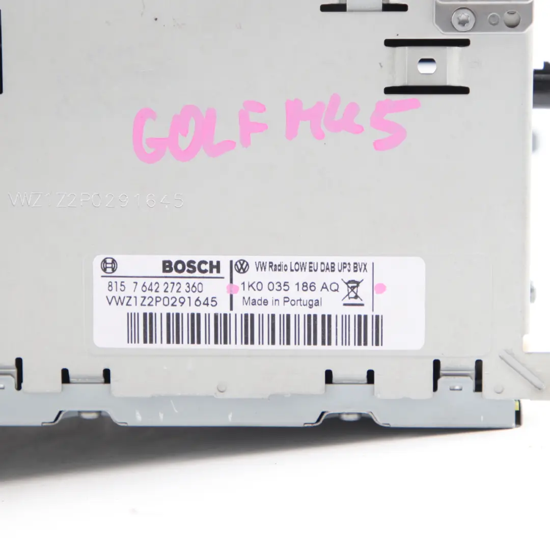 Radio Head Unit VW Volkswagen Golf 6 Passat B7 Media Player Unit to with Part number 1K0035186AQ Radio Head Unit VW Volkswagen Golf 6 Passat B7 Media Player Unit - SKU 1K0035186AQ - Part number 1K0035186AQ