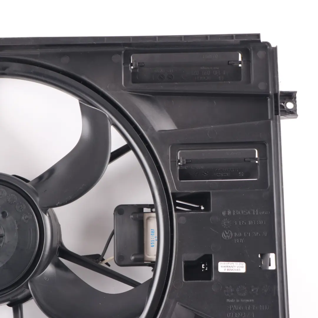 VW Volkswagen Golf 6 1.6 TDI Diesel Motor Radiador Ventilador - SKU 1K0121205AF - Número de pieza 1K0121205AF