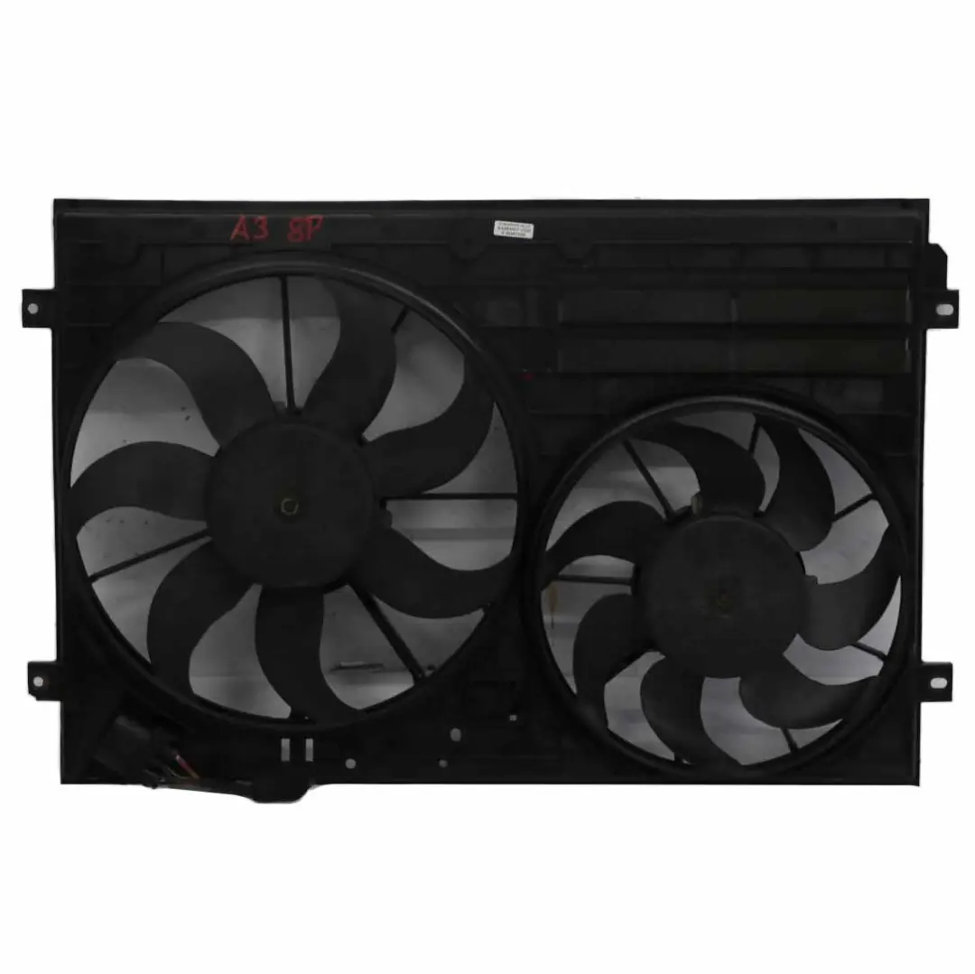 Audi A3 8P Radiatore del motore Diesel Radiatore Ventola del liquido - SKU 1K0121207AA - Numero di parte 1K0121207AA