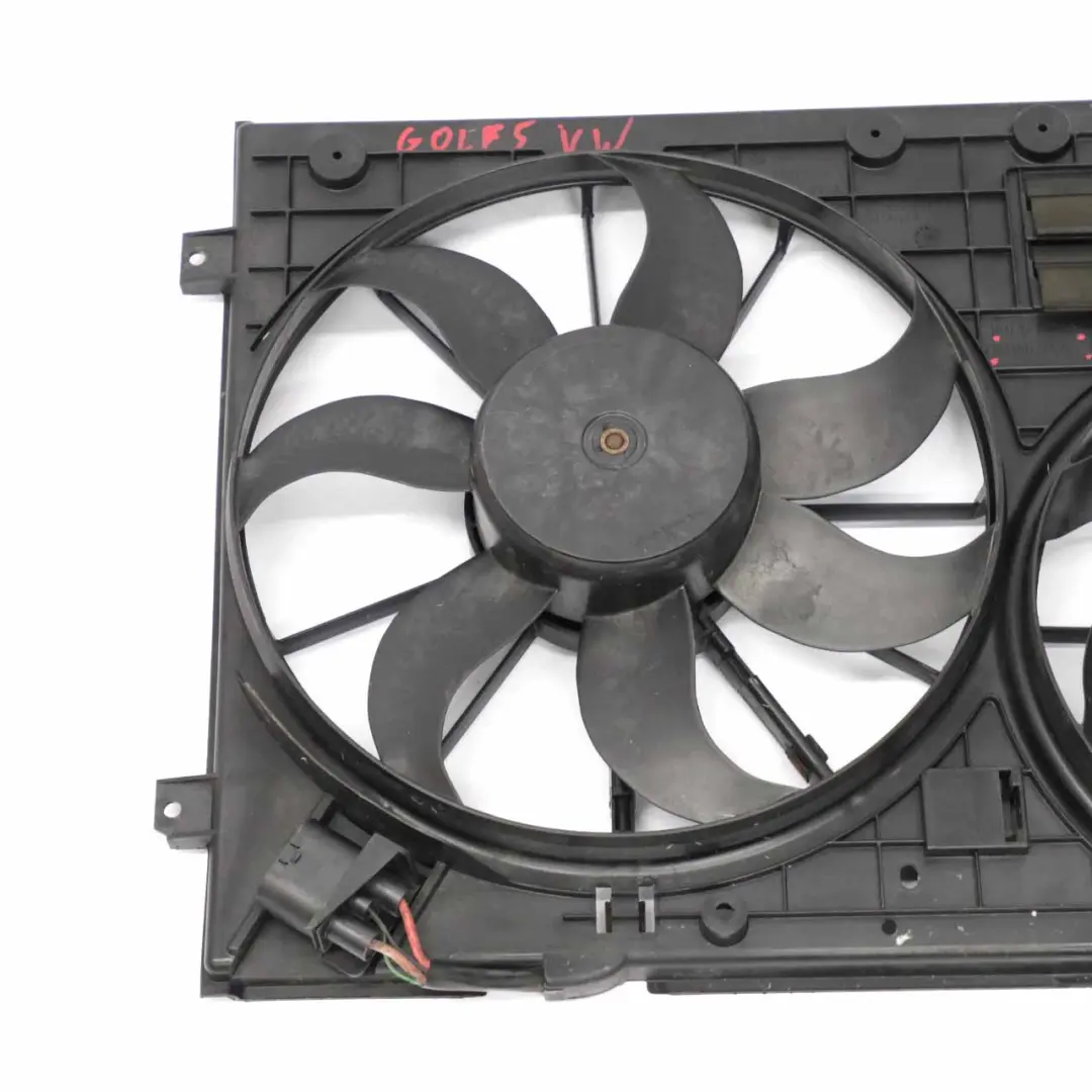 Cooling Radiator Fan to VW Volkswagen Golf 5 2.0 TDI Diesel Engine with Part number 1K0121207BC VW Volkswagen Golf 5 2.0 TDI Diesel Engine Cooling Radiator Fan - SKU 1K0121207BC - Part number 1K0121207BC