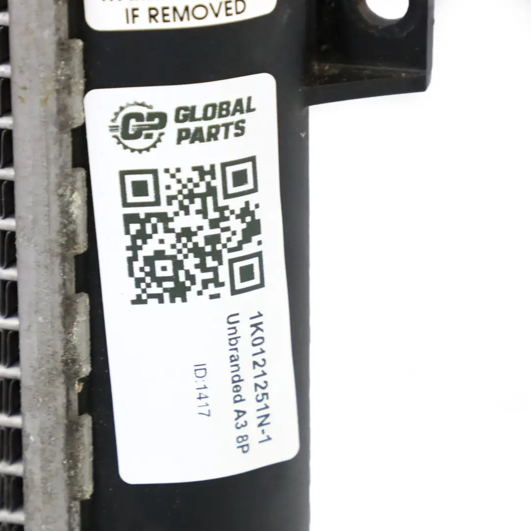 Audi A3 8P Radiatore del liquido di raffreddamento Radiatore Nissens 65281A - SKU 1K0121251N - Numero di parte 1K0121251N