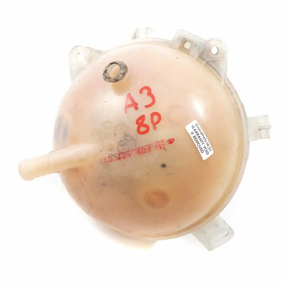 Expansion Tank Header Coolant Reservoir Bottle to Audi A3 8P with Part number 1K0121407A Audi A3 8P Expansion Tank Header Coolant Reservoir Bottle - SKU 1K0121407A - Part number 1K0121407A