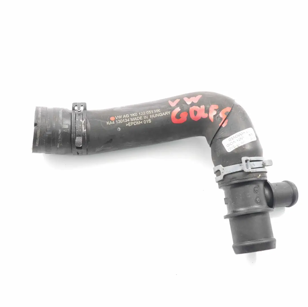 Manguera agua Tubería refrigerante para Volkswagen Golf 5 6 1.6 2.0 TDI con número de pieza 1K0122051HK Volkswagen Golf 5 6 1.6 2.0 TDI Manguera agua Tubería refrigerante - SKU 1K0122051HK - Número de pieza 1K0122051HK