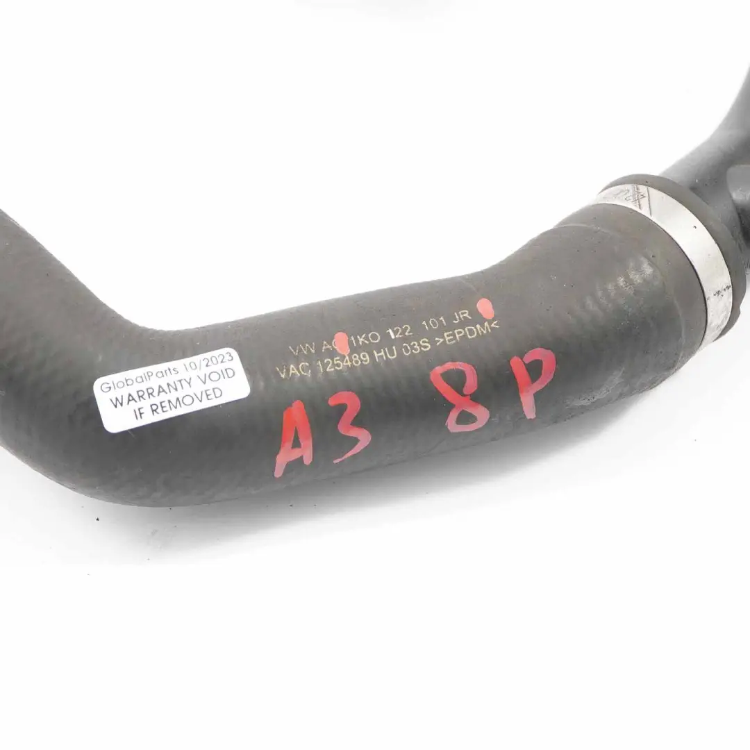 VW Golf 6 Audi A3 8P 1.6 TDI Tuyau d'eau Radiator Coolant Pipe Line - SKU 1K0122101JR - Numéro de pièce 1K0122101JR