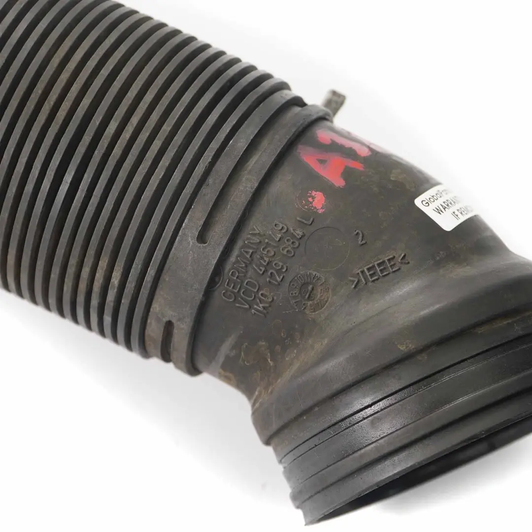 Intake Pipe Hose Line Inlet to Audi A3 8P 2.0 TDI Turbo Air with Part number 1K0129684L Audi A3 8P 2.0 TDI Turbo Air Intake Pipe Hose Line Inlet - SKU 1K0129684L - Part number 1K0129684L