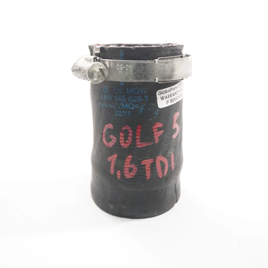 Przewód Rura Intercoolera do VW Golf 5 6 1.6 TDI o numerze 1K0145828T VW Golf 5 6 1.6 TDI Przewód Rura Intercoolera - SKU 1K0145828T - Numer Części 1K0145828T