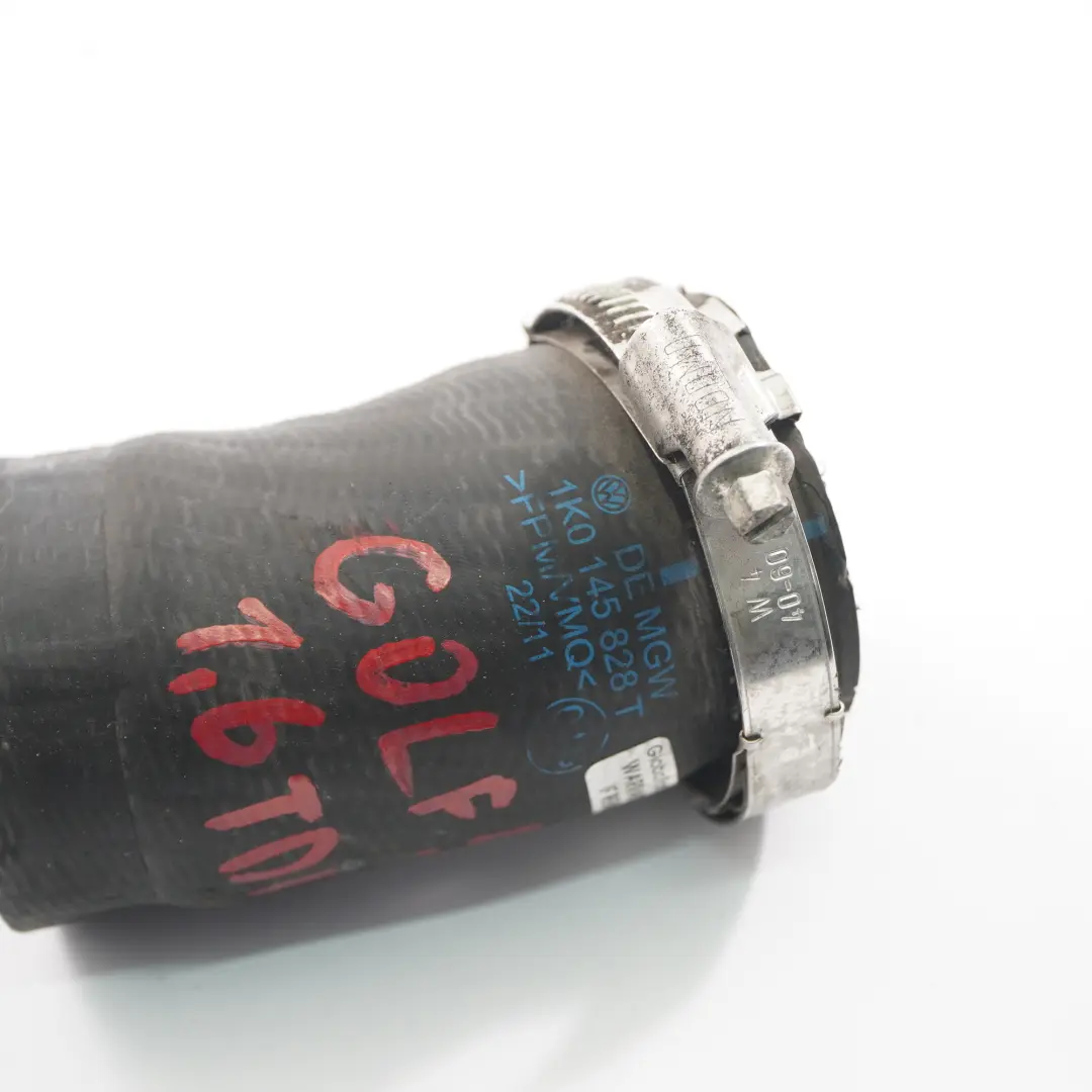 VW Volkswagen Golf 5 6 1.6 TDI Turbo Ladeluftkühler Schlauchl eitung - SKU 1K0145828T - Teilenummer 1K0145828T