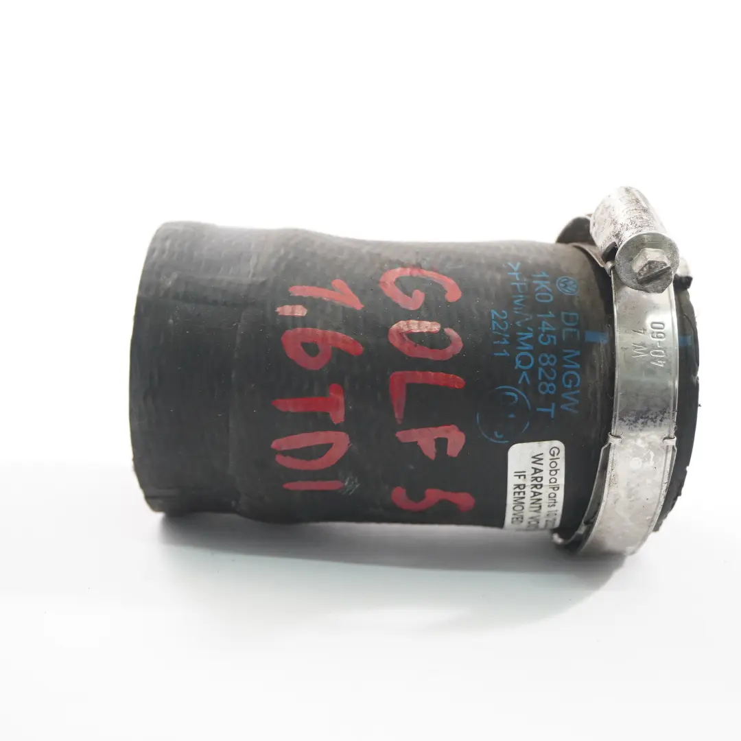 Ladeluftkühler Schlauchl eitung für VW Volkswagen Golf 5 6 1.6 TDI Turbo mit Teilenummer 1K0145828T VW Volkswagen Golf 5 6 1.6 TDI Turbo Ladeluftkühler Schlauchl eitung - SKU 1K0145828T - Teilenummer 1K0145828T