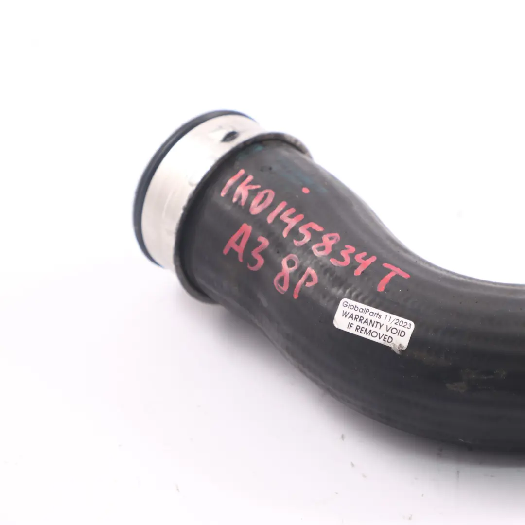 Charge Pipe Intercooler Pipe Air Intake Hose to Audi A3 8P TDI with Part number 1K0145834T Audi A3 8P TDI Charge Pipe Intercooler Pipe Air Intake Hose - SKU 1K0145834T - Part number 1K0145834T