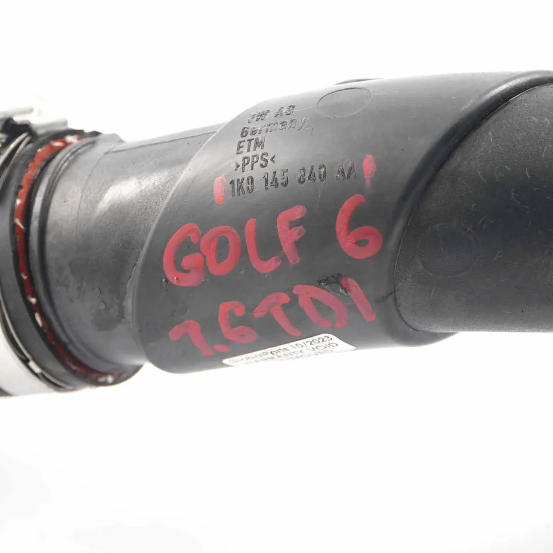 Volkswagen VW Golf Mk6 VI 1.6 TDI Turbo Intercooler Pipe Hose Line - SKU 1K0145840AA - Part number 1K0145840AA
