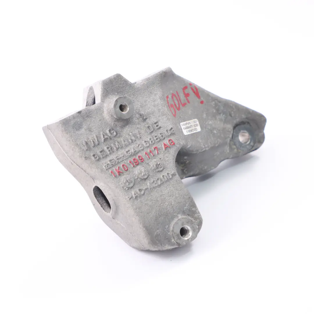 Soporte de la caja de cambios para Volkswagen Golf 5 Audi A3 8P con número de pieza 1K0199117AG Volkswagen Golf 5 Audi A3 8P Soporte de la caja de cambios - SKU 1K0199117AG - Número de pieza 1K0199117AG