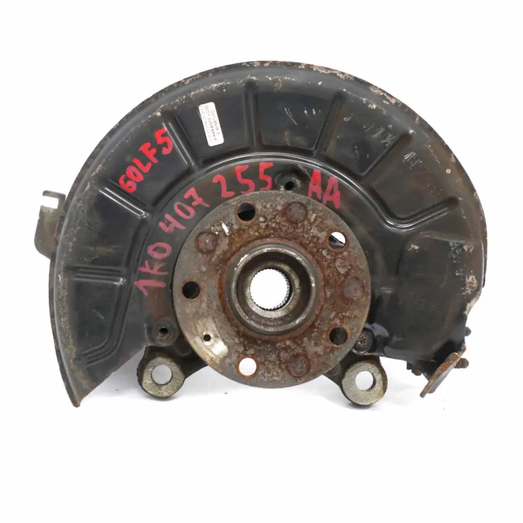 VW Golf 5 Rueda Delantera Izquierda Suspensión Cubo Montaje - SKU 1K0407255AA - Número de pieza 1K0407255AA
