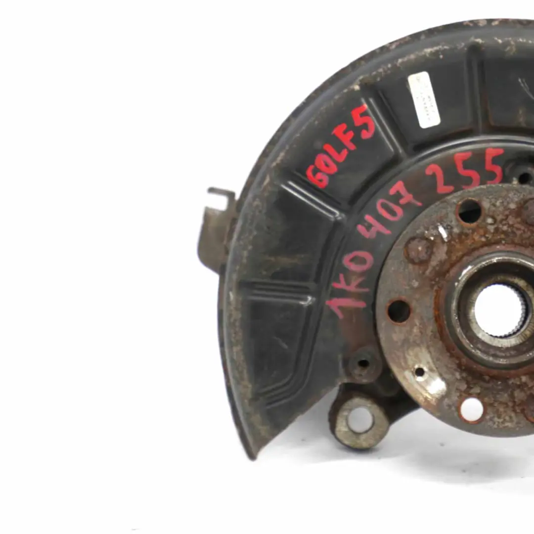 VW Golf 5 Wheel Carrier Front Left N/S Suspension Hub Mount Knuckle - SKU 1K0407255AA - Part number 1K0407255AA