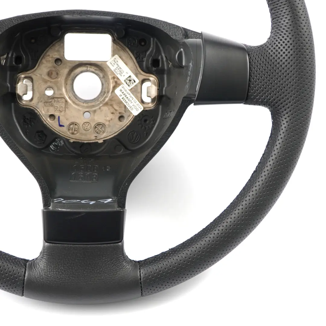 Leather Steering Wheel to VW Volkswagen Passat B6 NEW Black with Part number 1K0419091BR VW Volkswagen Passat B6 NEW Black Leather Steering Wheel - SKU 1K0419091BR-1 - Part number 1K0419091BR