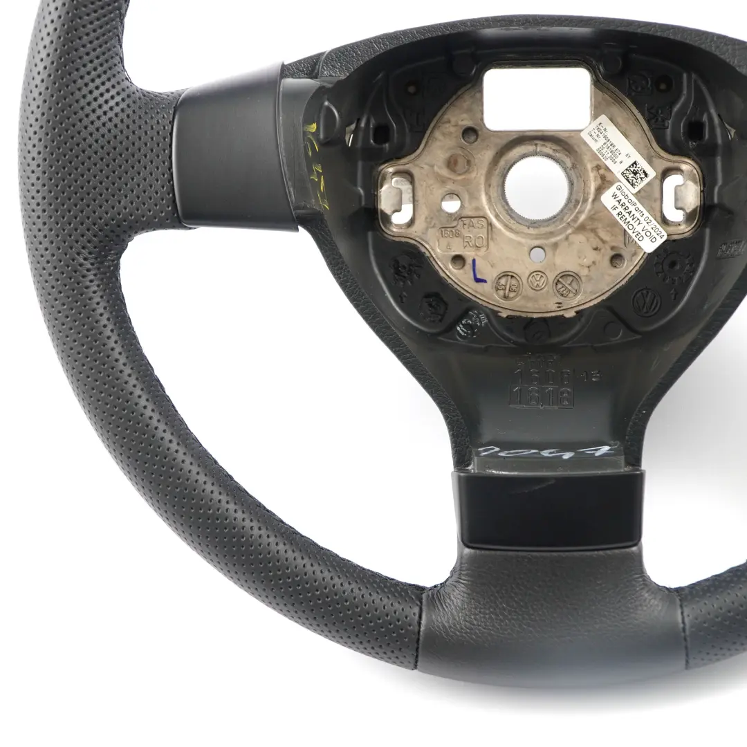 VW Volkswagen Passat B6 NEW Black Leather Steering Wheel - SKU 1K0419091BR-1 - Part number 1K0419091BR