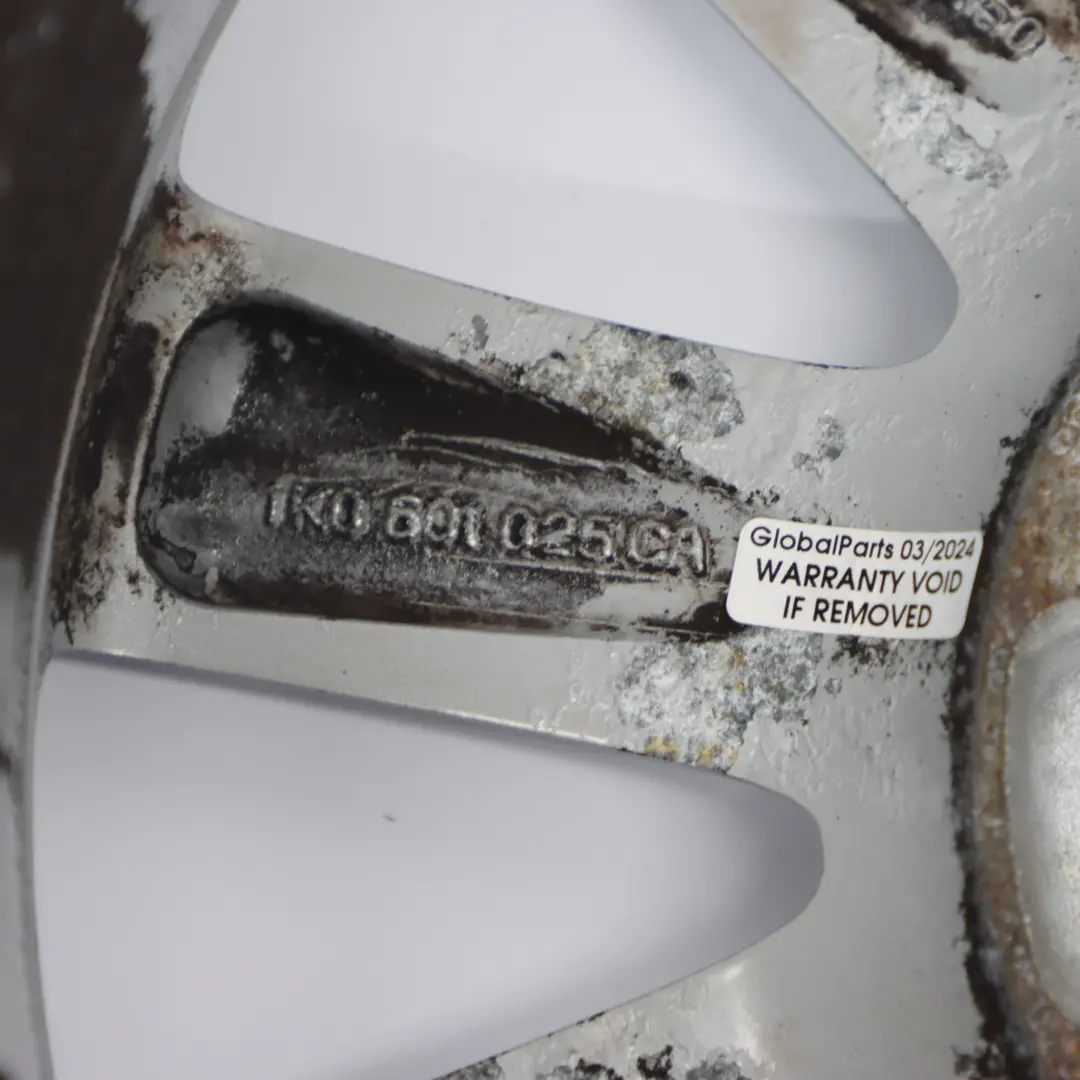 VW Volkswagen Golf 5 Silver Wheel Alloy Rim 15" ET:50 6,5J - SKU 1K0601025CA-3 - Part number 1K0601025CA