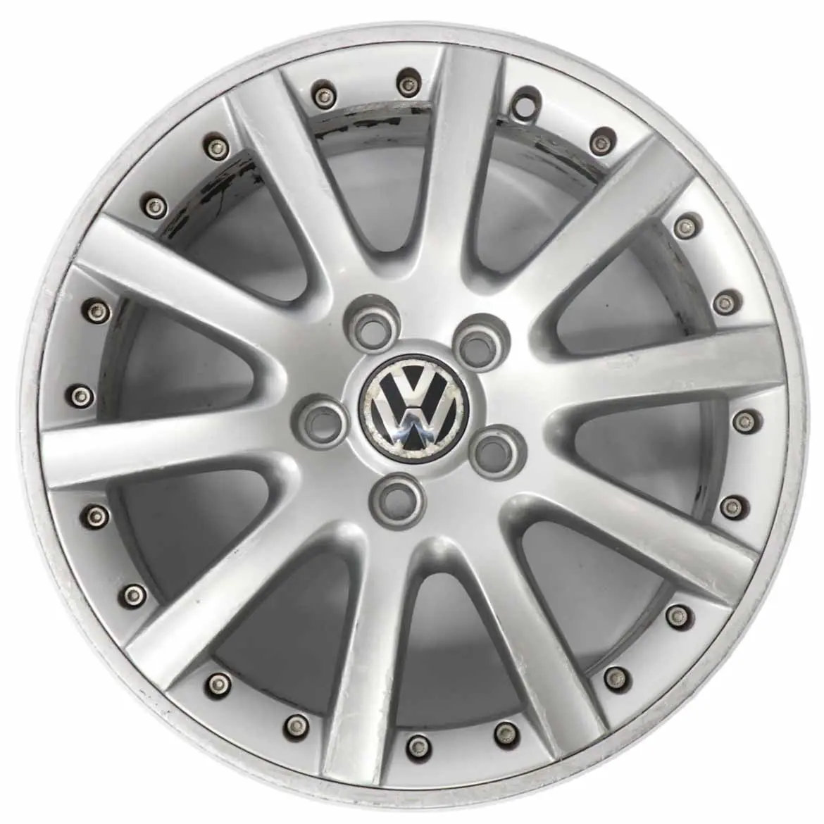 VW Volkswagen Golf 5 V 6 VI Argento Cerchio in lega 17" ET:54 7J 1K0601025K