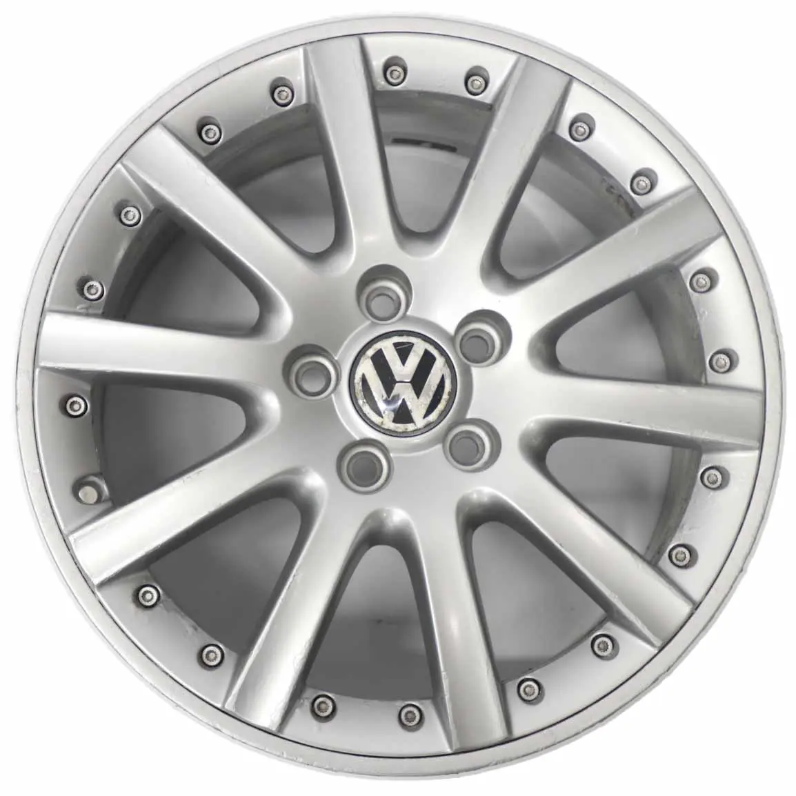 VW Volkswagen Golf 5 V 6 VI Argento Cerchio in lega 17" ET:54 7J 1K0601025K