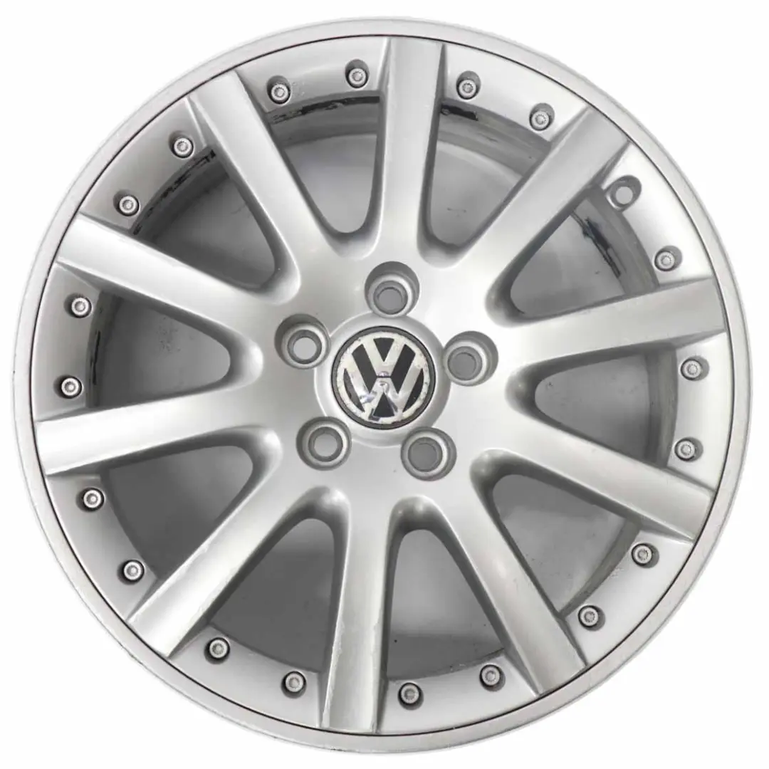 VW Volkswagen Golf 5 V 6 VI Silver Wheel Alloy Rim 17" ET:54 7J - SKU 1K0601025K-4 - Part number 1K0601025K