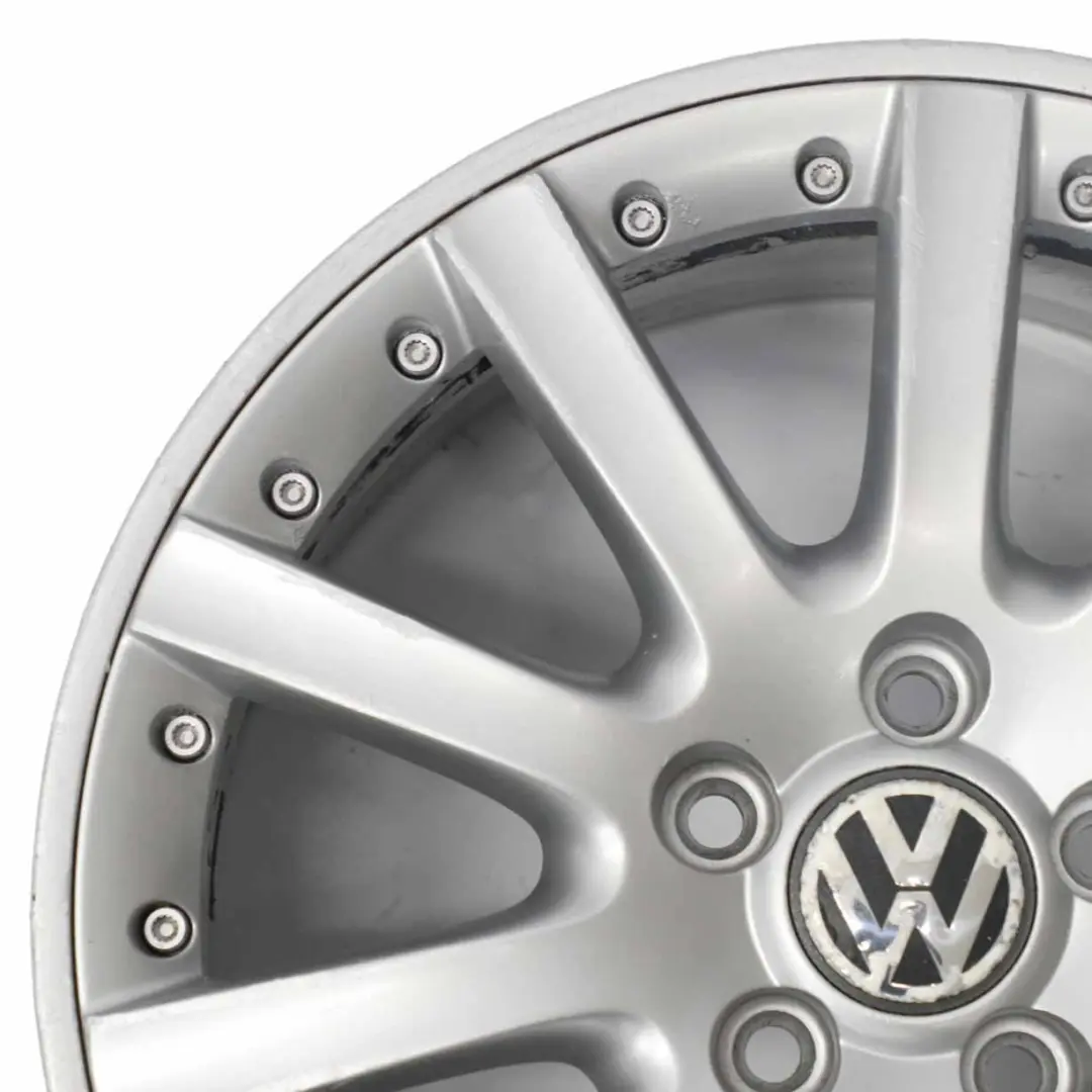 Alloy Rim 17" ET:54 7J to VW Volkswagen Golf 5 V 6 VI Silver Wheel with Part number 1K0601025K VW Volkswagen Golf 5 V 6 VI Silver Wheel Alloy Rim 17" ET:54 7J - SKU 1K0601025K-4 - Part number 1K0601025K