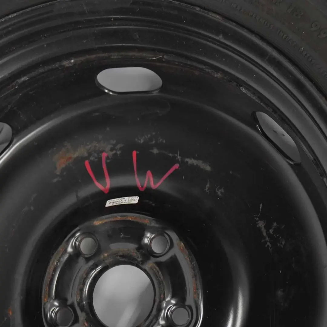VW Golf VI Ruota scorta compatta acciaio R18 3,5J Pneumatico 125/70 - SKU 1K0601027AP - Numero di parte 1K0601027AP
