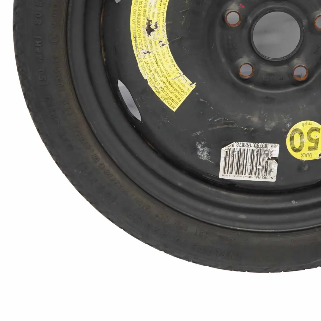 Volkswagen Golf Mk6 Kompakt Ersatzrad Stahl R18 3,5J Reifen 125/70 - SKU 1K0601027AP - Teilenummer 1K0601027AP