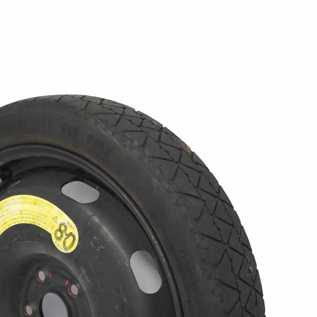 Volkswagen Golf Mk6 Ruota Scorta Compatta Acciaio R18 3,5J Pneumatico 125/70 - SKU 1K0601027AP - Numero di parte 1K0601027AP