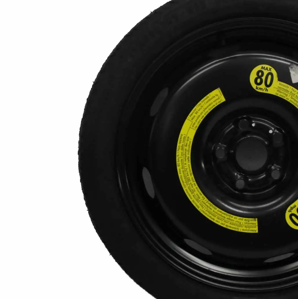 Rueda de repuesto R18 125/70 para Audi A3 8P con número de pieza 1K0601027B Audi A3 8P Rueda de repuesto R18 125/70 - SKU 1K0601027B - Número de pieza 1K0601027B