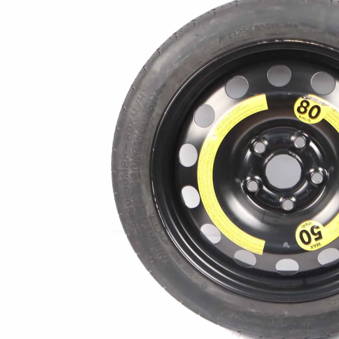 Ruota di scorta Audi A3 8P VW Golf 5 Ruota compatta in acciaio R16 3,5J 125/70 per con numero di parte 1K0601027F Ruota di scorta Audi A3 8P VW Golf 5 Ruota compatta in acciaio R16 3,5J 125/70 - SKU 1K0601027F - Numero di parte 1K0601027F