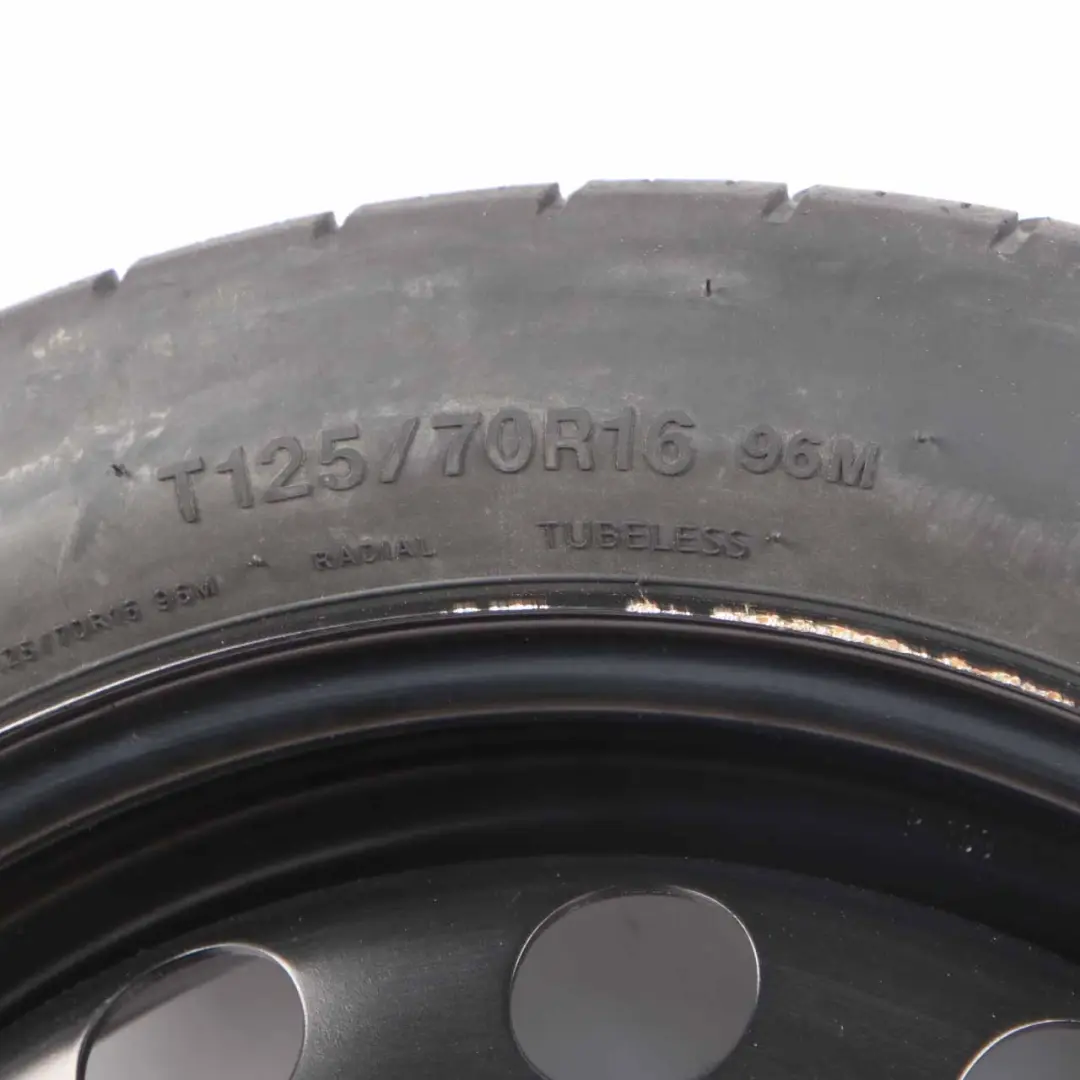  Rueda de repuesto Audi A3 8P VW Golf 5 Rueda compacta Acero R16 3,5J 125/70 - SKU 1K0601027F - Número de pieza 1K0601027F