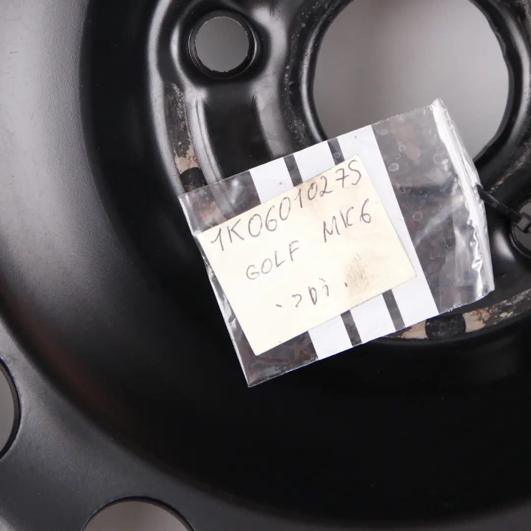 Mk6 Spare Compact Wheel Steel R16 3,5J Hankook 125/70 to VW Golf with Part number 1K0601027S VW Golf Mk6 Spare Compact Wheel Steel R16 3,5J Hankook 125/70 - SKU 1K0601027S - Part number 1K0601027S