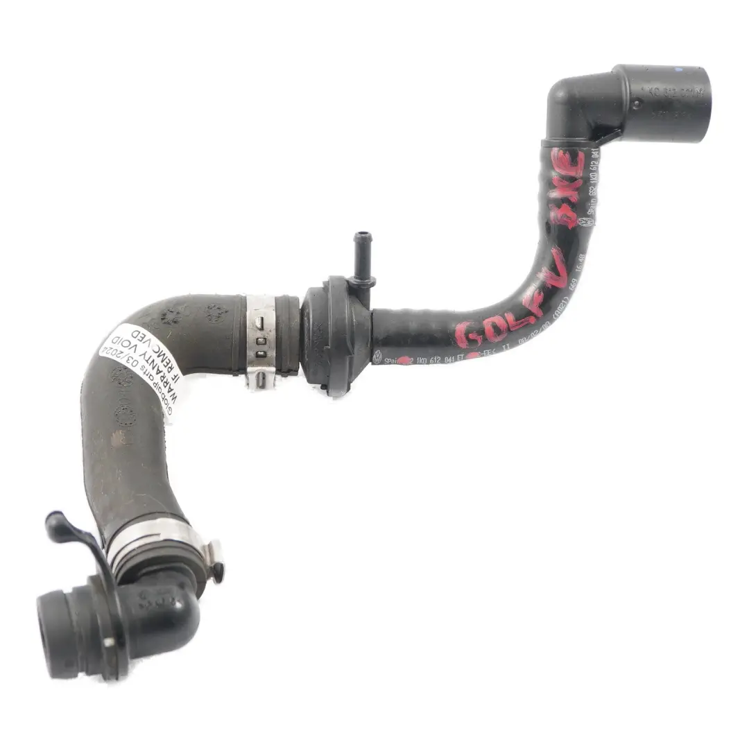 VW Golf 5 Audi A3 8P 1.9 TDI Seat Skoda Vacuum Pipe Brake Servo Line - SKU 1K0612041ET - Part number 1K0612041ET