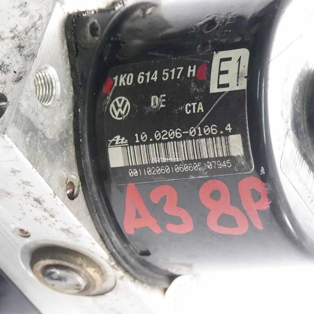 Brake Pump ABS Module Hydraulic Control Braking Unit to Audi A3 8P with Part number 1K0614517H Audi A3 8P Brake Pump ABS Module Hydraulic Control Braking Unit - SKU 1K0614517H - Part number 1K0614517H