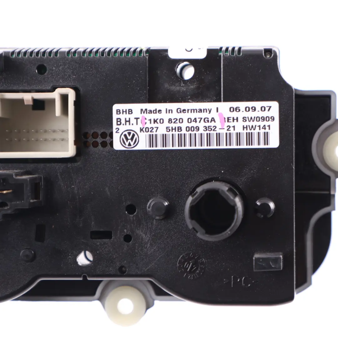 Heater Climate Control A/C Unit Switch Panel to Volkswagen Golf V Plus with Part number 1K0820047GA Volkswagen Golf V Plus Heater Climate Control A/C Unit Switch Panel - SKU 1K0820047GA - Part number 1K0820047GA