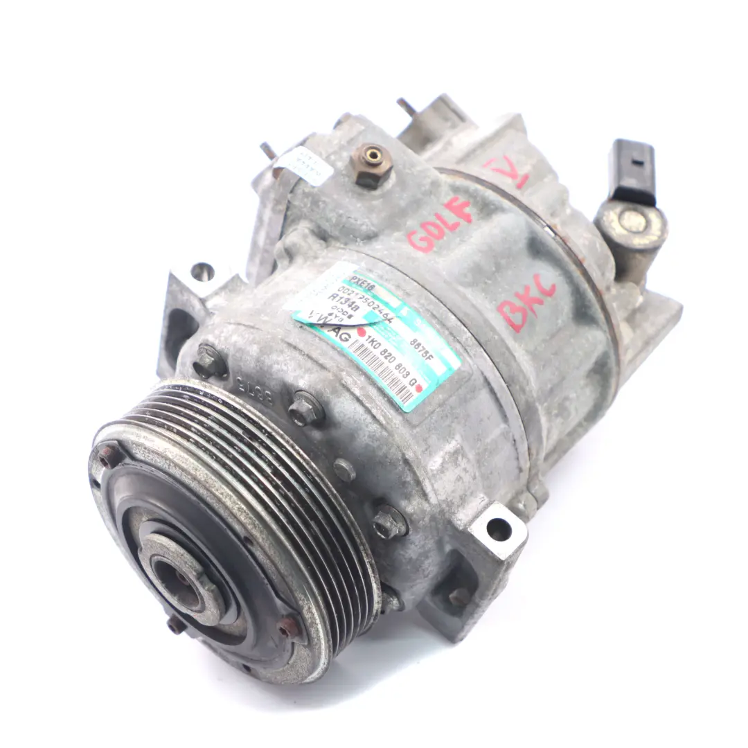 1.9TDI BKC Aire Acondicionado Compresor A/C para VW Volkswagen Golf 5 con número de pieza 1K0820803G VW Volkswagen Golf 5 1.9TDI BKC Aire Acondicionado Compresor A/C - SKU 1K0820803G - Número de pieza 1K0820803G