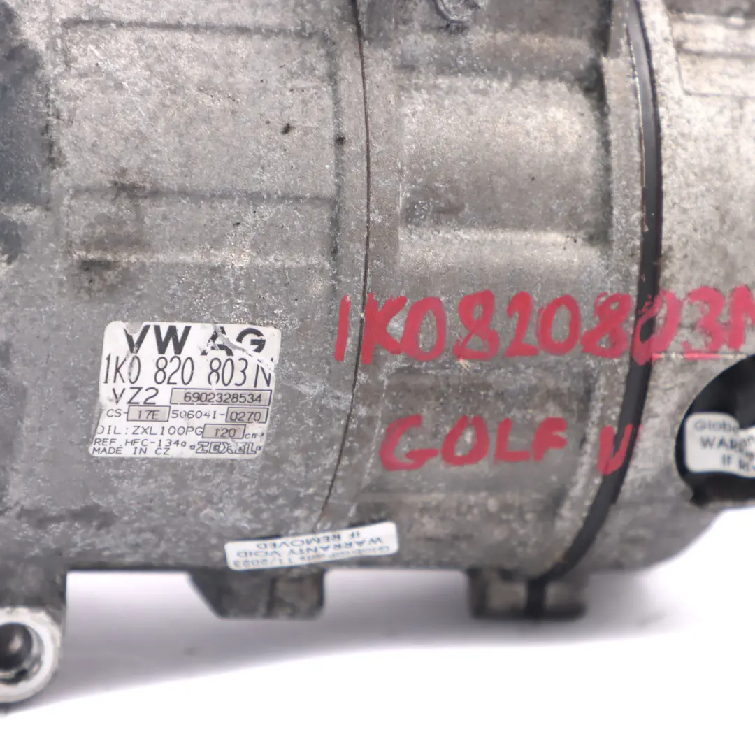 VW Volkswagen Golf 5 Air Con Conditioning Compressor A/C Pump - SKU 1K0820803N - Part number 1K0820803N