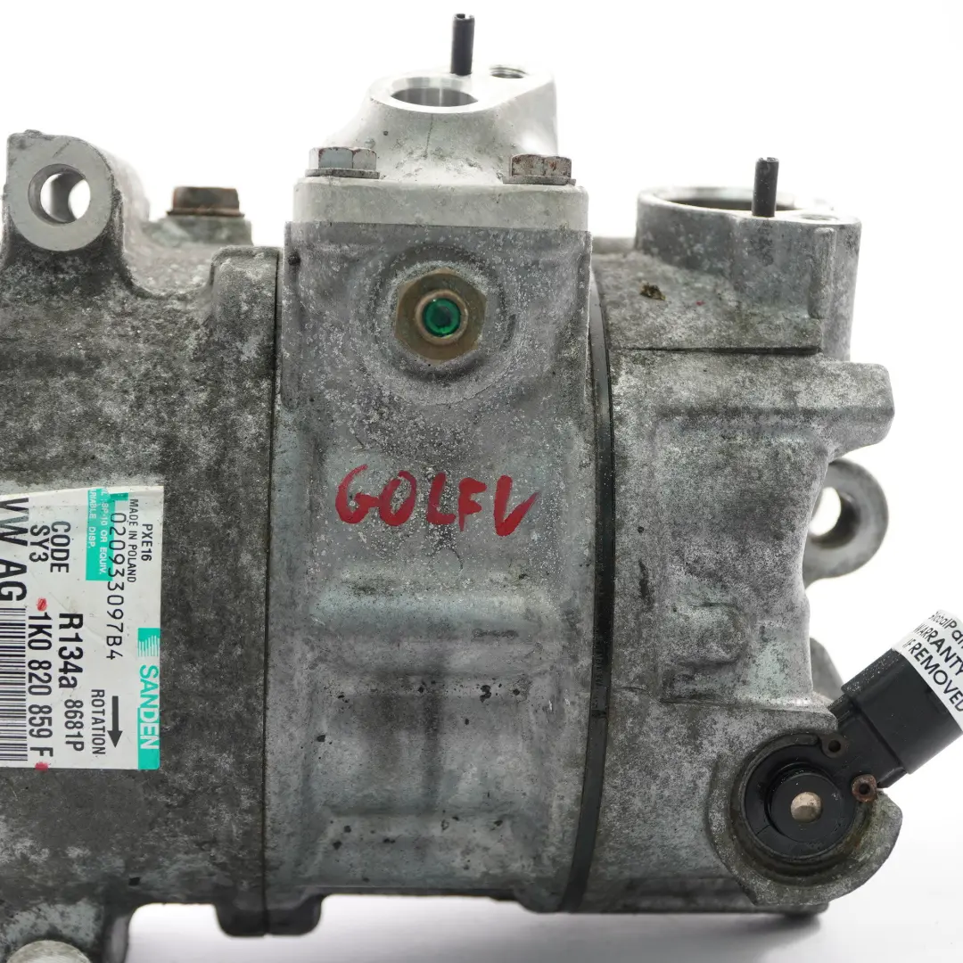 condizionata Compressore A/C per Audi VW Golf 5 Seat Skoda Aria con numero di parte 1K0820859F Audi VW Golf 5 Seat Skoda Aria condizionata Compressore A/C - SKU 1K0820859F - Numero di parte 1K0820859F