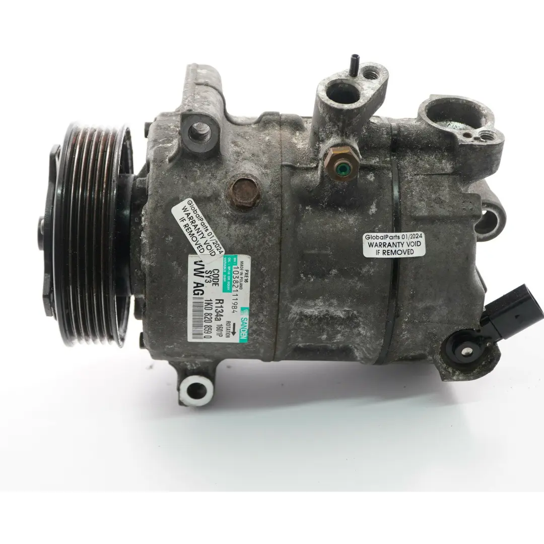 condizionata Compressore A/C per Audi VW Touran 1T Seat Skoda Aria con numero di parte 1K0820859Q Audi VW Touran 1T Seat Skoda Aria condizionata Compressore A/C - SKU 1K0820859Q - Numero di parte 1K0820859Q