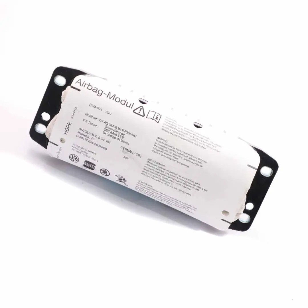 VW Volkswagen Golf 5 Dashboard Airbag Passenger Side Front Air Bag - SKU 1K0880204L - Part number 1K0880204L