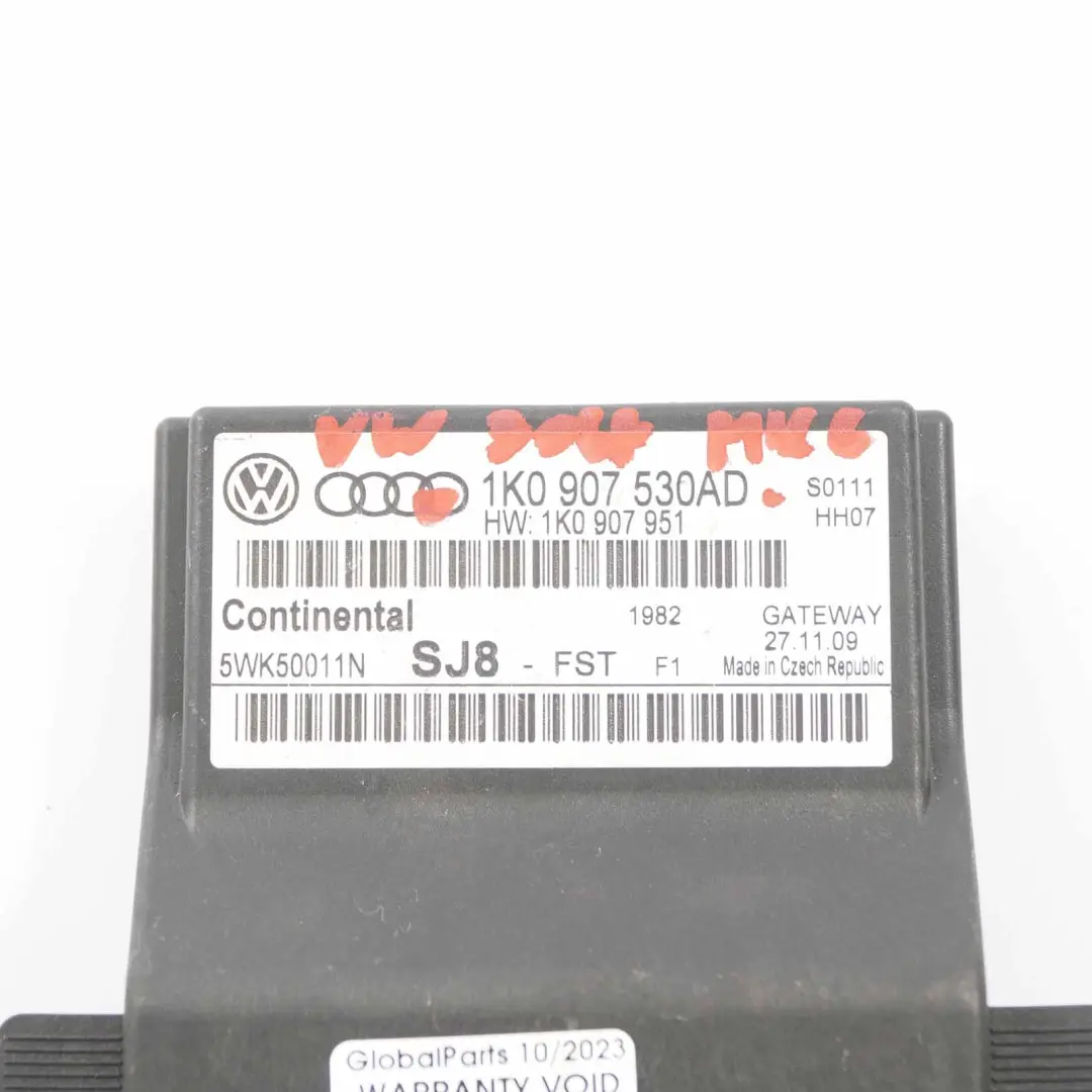 Gateway Control Unit Module ECU to VW Volkswagen Golf 6 with Part number 1K0907530AD VW Volkswagen Golf 6 Gateway Control Unit Module ECU - SKU 1K0907530AD - Part number 1K0907530AD